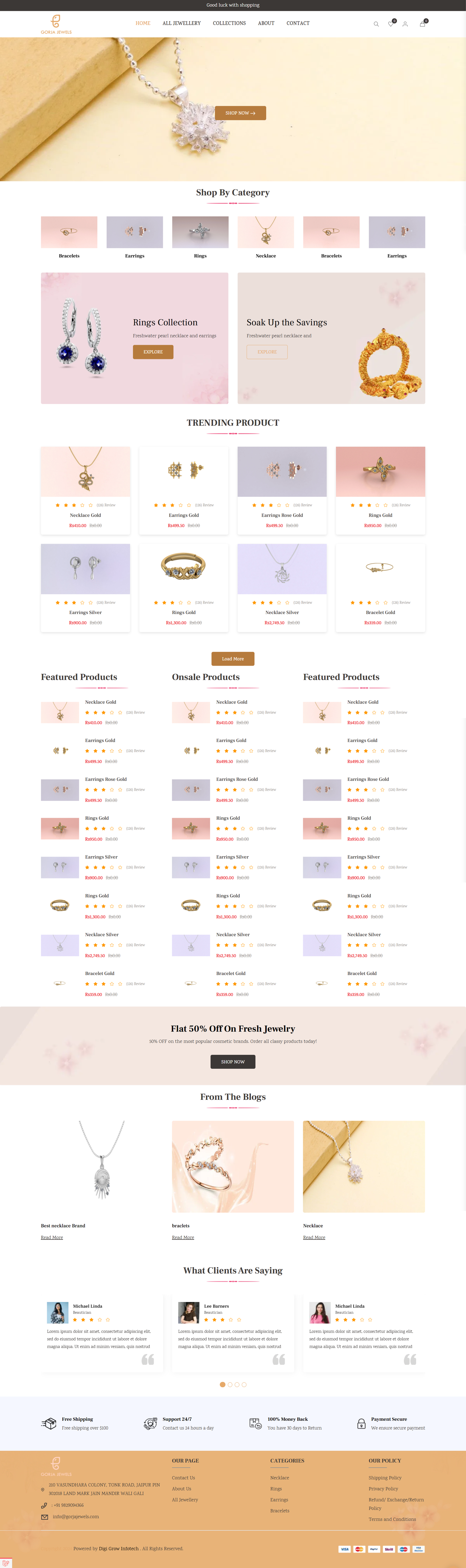 Gorja Jewels – E-Commerce Website