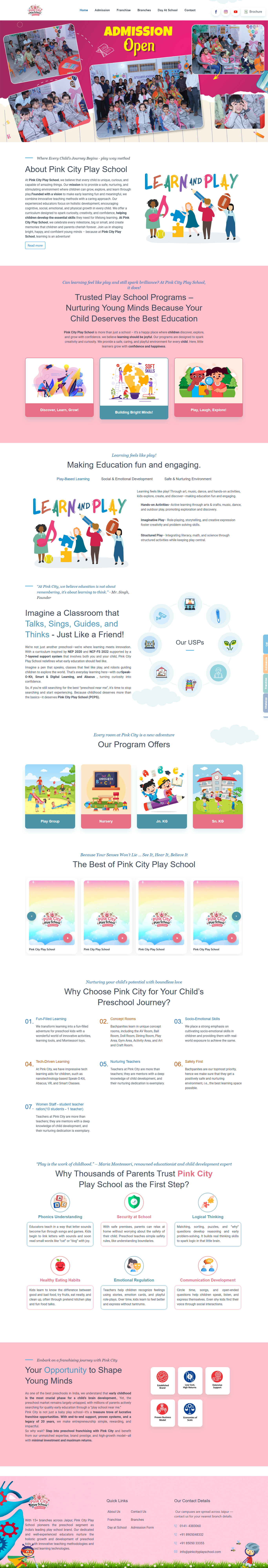 Play School Website – Early Childhood Education